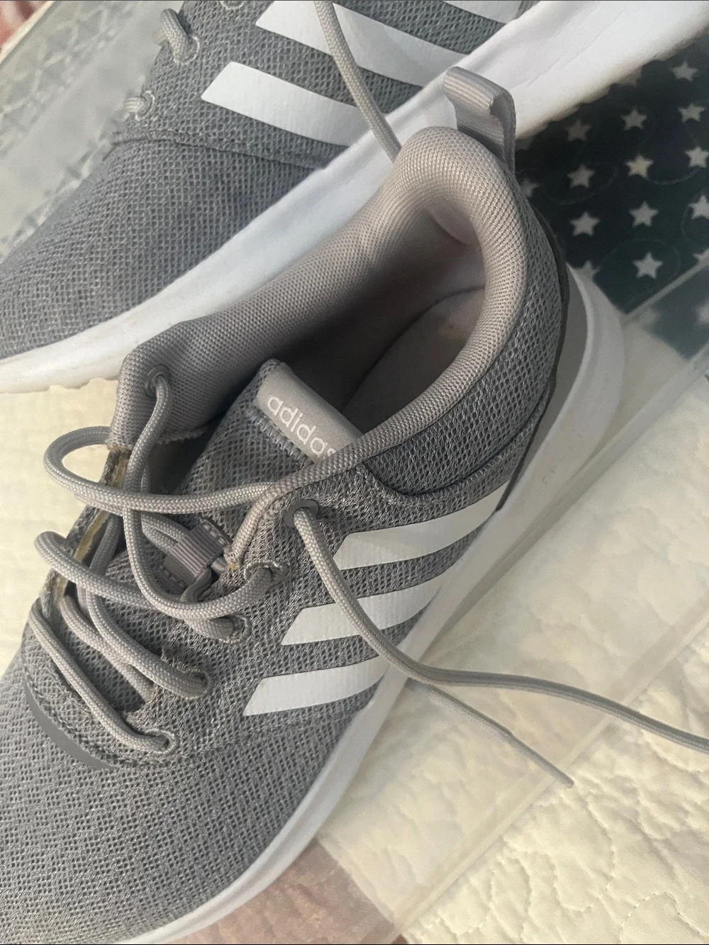 adidas Women’s Gray Mesh Athletic Sneakers
